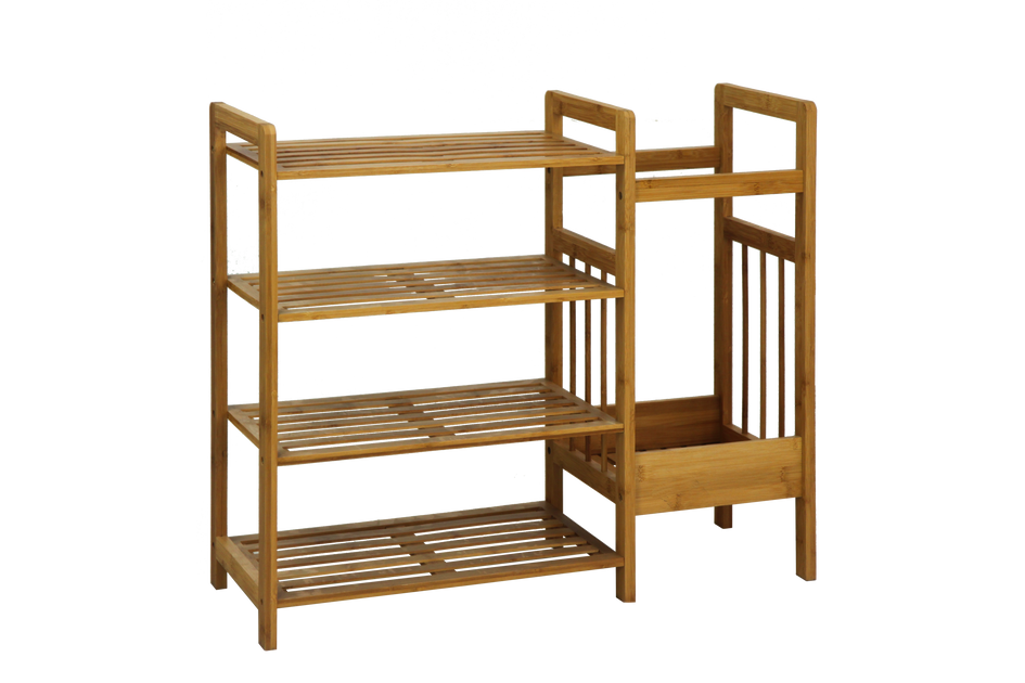 Oceanstar 4 Tier Bamboo Shoe Storage with Umbrella Stand