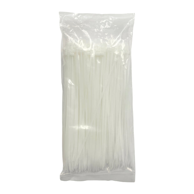 Cable Zip Ties, 250 Pack, White, 9.5 in x 0.14 in x 0.047 in (241 mm x 3.5 mm x 1.2 mm), Qualifies for Free Shipping