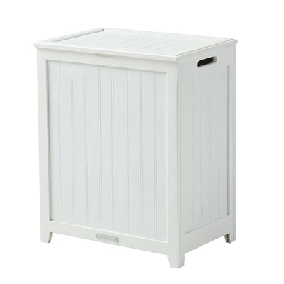 Oceanstar White Laundry Hamper