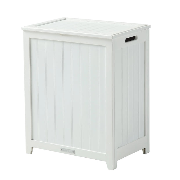 Oceanstar White Laundry Hamper