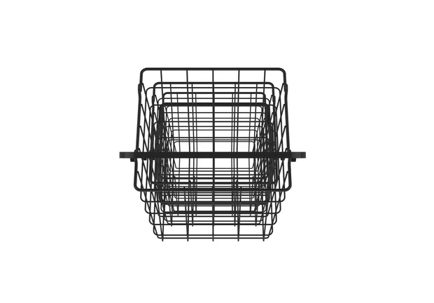 Oceanstar 3-Tier Metal Wire Storage Basket Stand with Removable Baskets – Black