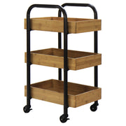 Oceanstar Portable Storage Cart with 3 Easy Removable Bamboo Trays 3SC1675