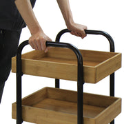 Oceanstar Portable Storage Cart with 3 Easy Removable Bamboo Trays 3SC1675