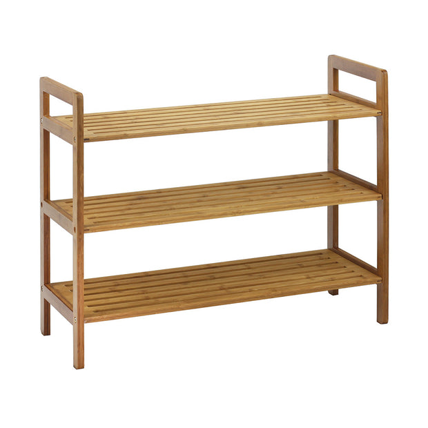 Bamboo Shoe Rack 12 Tier- Vertical Shoe Rack for Small Spaces, Tall Narrow  Shoe Rack Organizer for Closet Entryway Corner Garage and Bedroom,Skinny