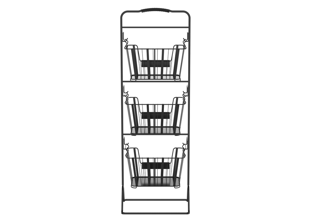 Oceanstar 3-Tier Metal Wire Storage Basket Stand with