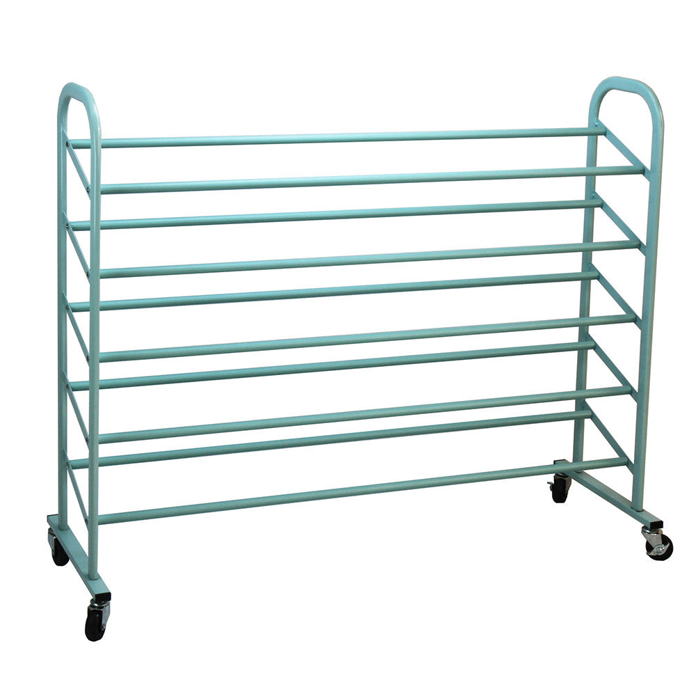 Oceanstar 5-Tier Metal Shoe Rack, Turquoise - Main Image