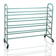 Oceanstar 5-Tier Metal Shoe Rack, Turquoise