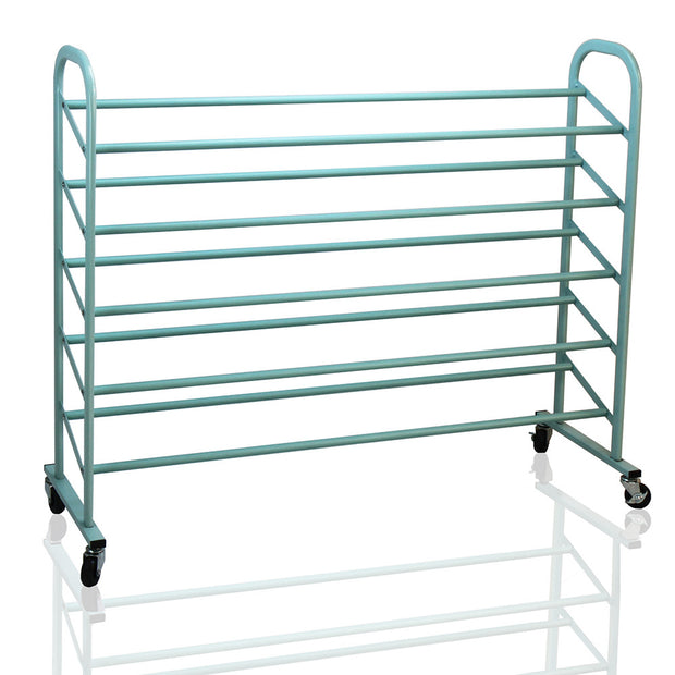 Oceanstar 5-Tier Metal Shoe Rack, Turquoise