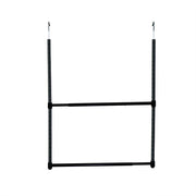 Oceanstar 2-Tier Portable Adjustable Closet Hanger Rod, Black ACR1545B