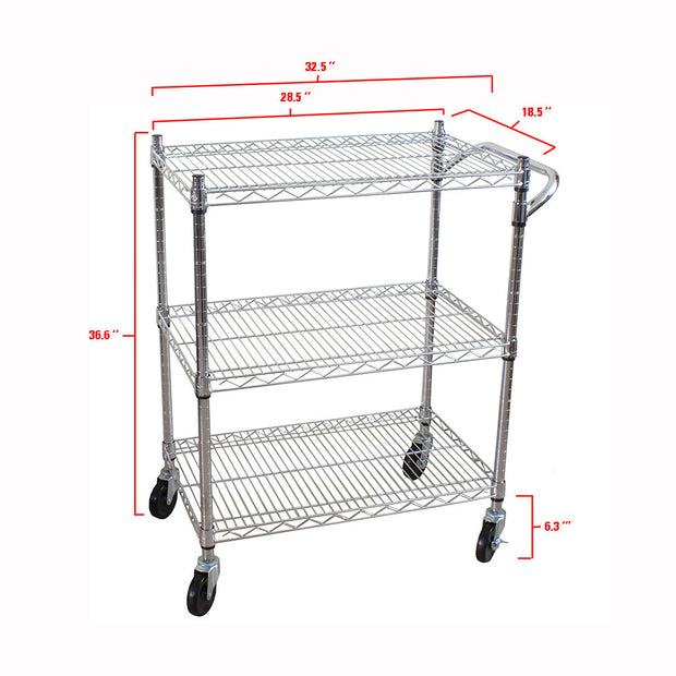 Oceanstar 3 Tier Heavy Duty All-Purpose Utility Cart AUC1460