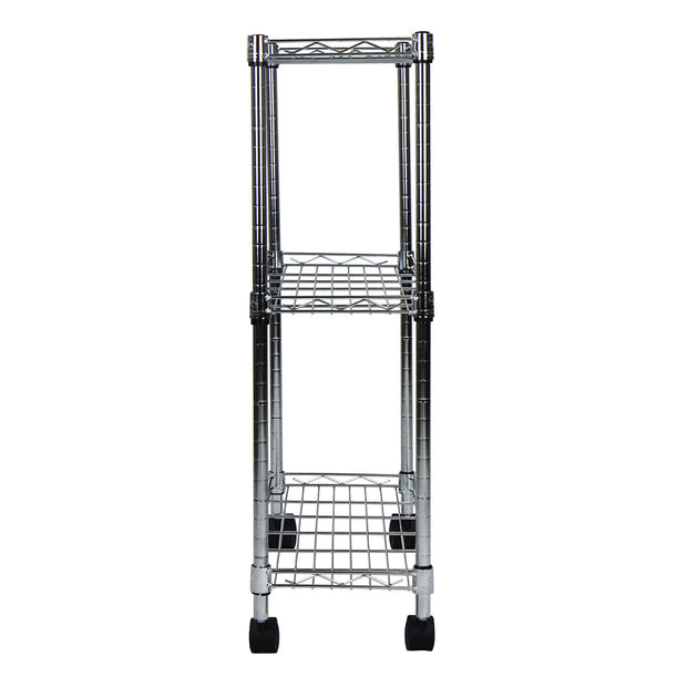 Oceanstar 3-Tier Shelving All-Purpose Utility Cart, Chrome AUS1477