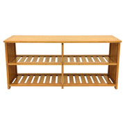 Oceanstar 10-Pair Bamboo Entryway Storage Bench