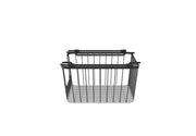 Oceanstar Stackable Metal Wire Storage Basket Set for Pantry, Countertop, Kitchen or Bathroom – Black, Set of 2