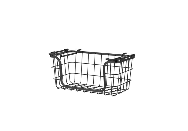 Oceanstar Oceanstar Stackable Metal Wire Storage Basket Set for Pantry,  Countertop, Kitchen or Bathroom – Black, Set of 3 in the Storage Bins &  Baskets department at