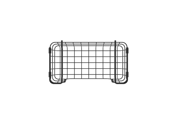 Oceanstar Stackable Metal Wire Storage Basket Set for Pantry, Countertop, Kitchen or Bathroom – Black, Set of 3