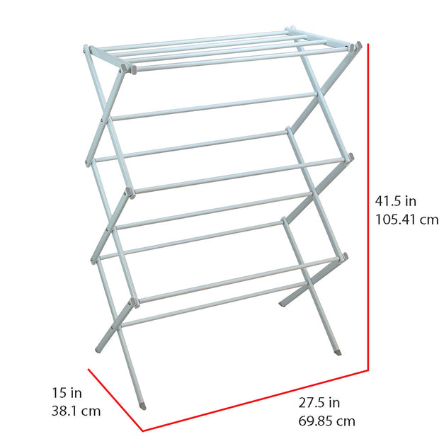 Oceanstar 3-Tier Foldable Drying Rack, White Oceanstar 3-Tier Foldable Drying Rack, White