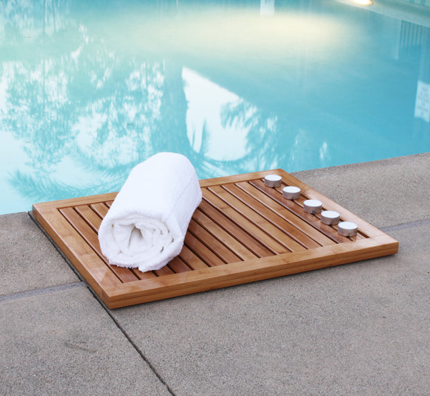 Oceanstar Bamboo Floor and Shower Mat FM1163