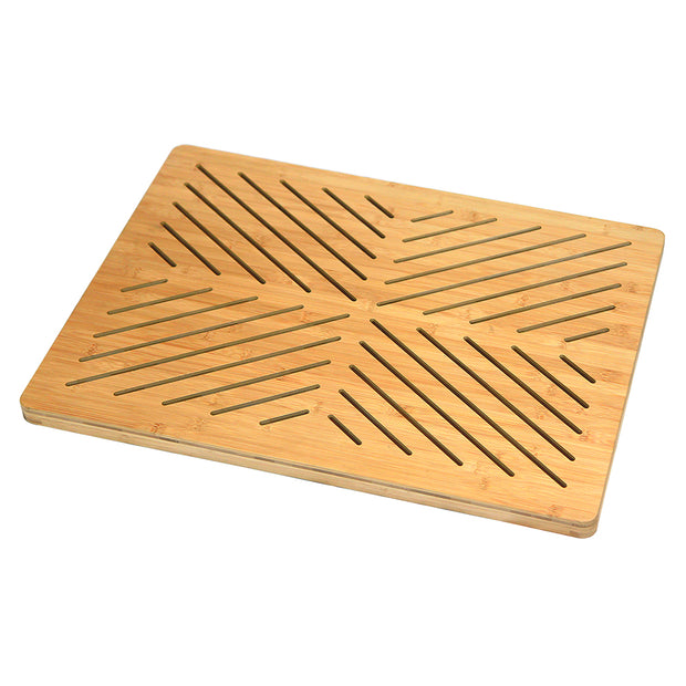 Mdesign Bamboo Non-slip Indoor/outdoor Spa Bath Mat - Natural