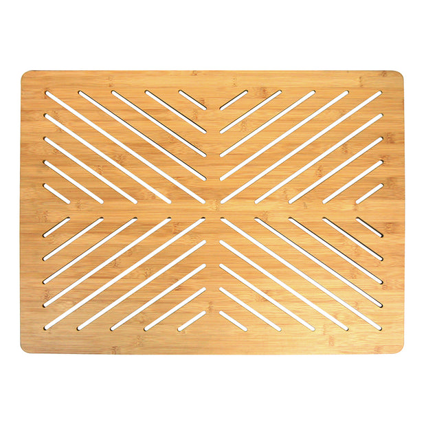 Oceanstar Bamboo Floor and Bath Mat with Non-Slip Rubber Feet FM1750CNC