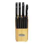 Oceanstar KS1187 Traditional 15-Piece Knife Set with Block, Natural