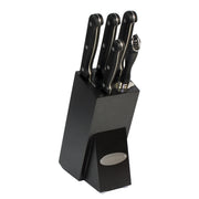 Oceanstar KS1200 Contemporary 6-Piece Knife Set with Block, Elegant Black