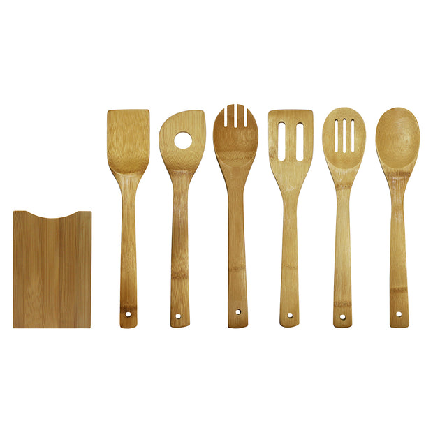 Oceanstar 7 Piece Bamboo Cooking Utensil Set