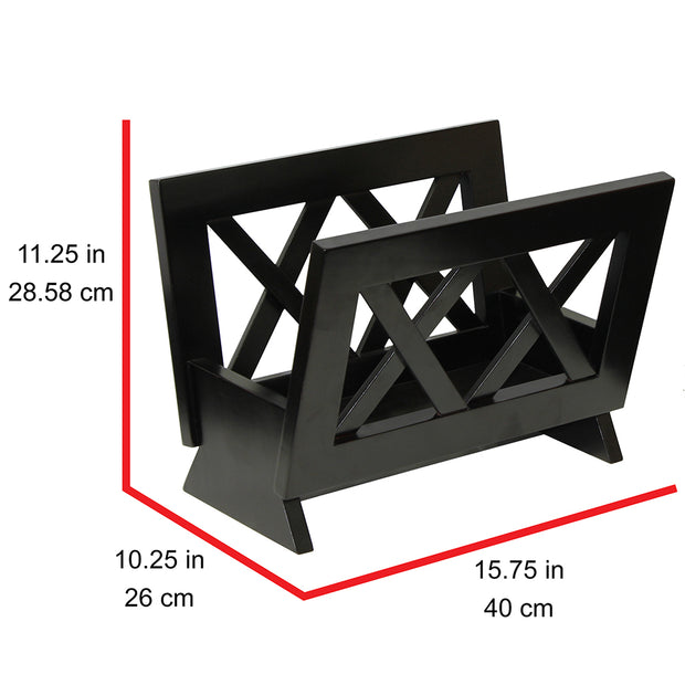 Oceanstar Contemporary Mahogany Solid Wood Magazine Rack M1125