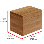 Oceanstar Bamboo Recipe Box with Divider RB1408