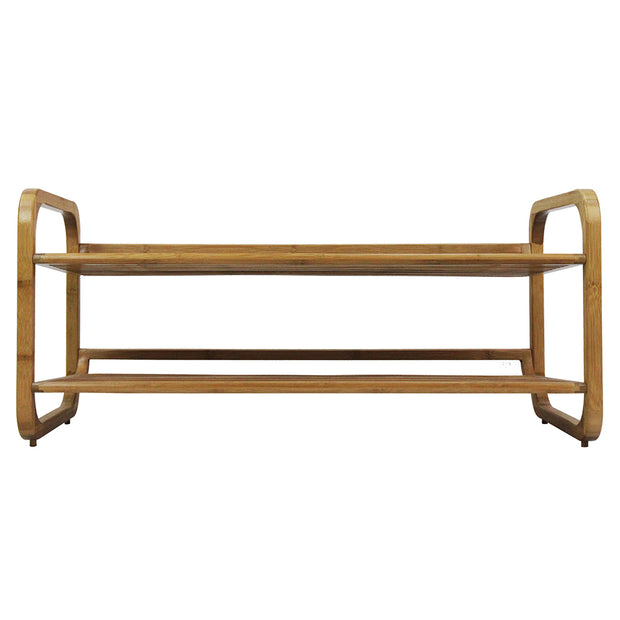 Oceanstar SR1224 2-Tier HPL Bamboo Shoe Rack