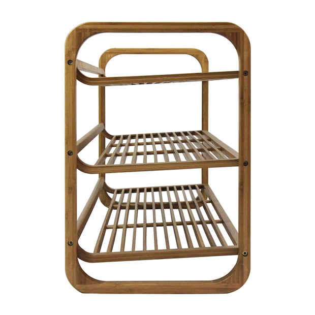 Oceanstar SR1231 3-Tier HPL Bamboo Shoe Rack