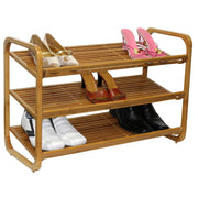 Oceanstar SR1231 3-Tier HPL Bamboo Shoe Rack