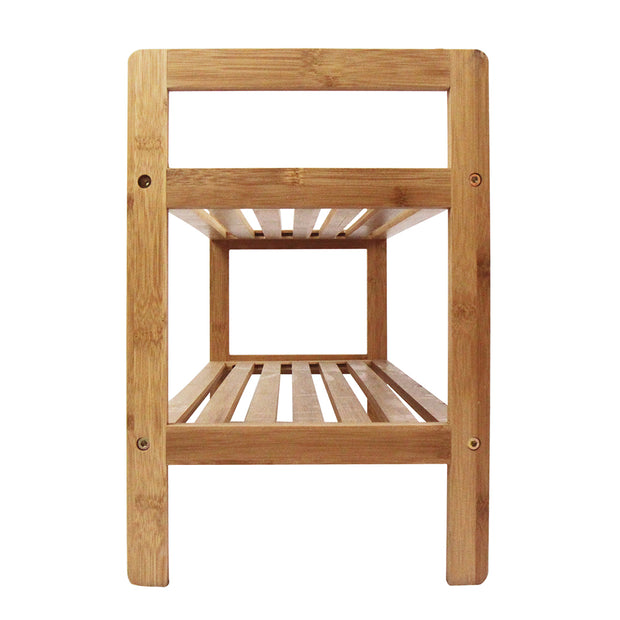 Oceanstar 2-Tier HPL Bamboo Shoe Rack