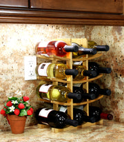 Oceanstar 12-Bottle Natural Bamboo Wine Rack WR1149